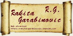 Rakita Garabinović vizit kartica